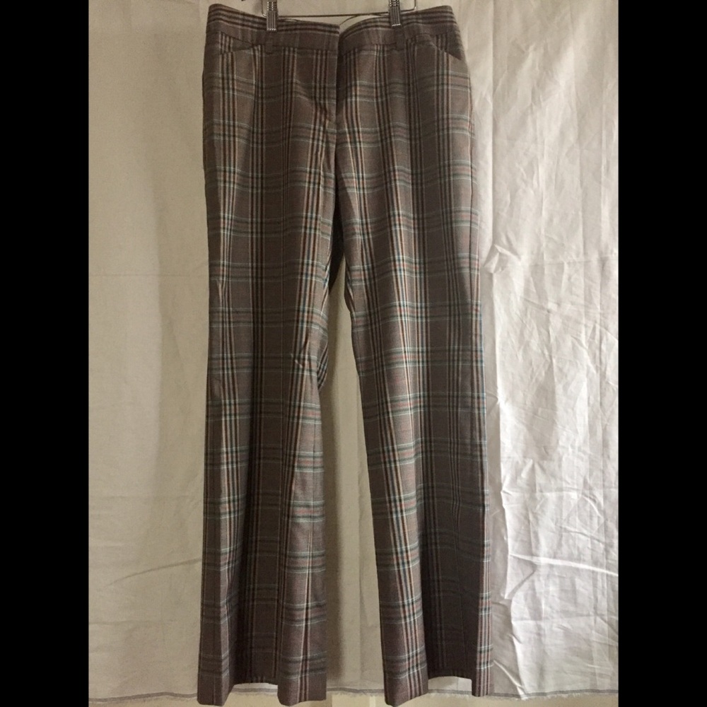 Long Plaid Wide Leg Pants